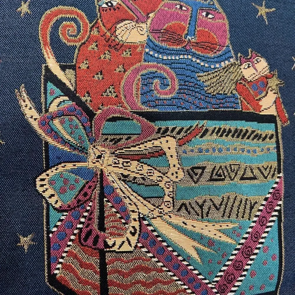 Laurel Burch cat accent pillow